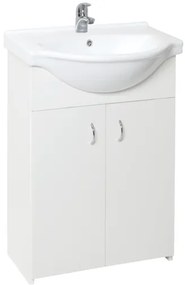 Kúpeľňová skrinka s umývadlom Multi Simple 55,5x42,4 cm biela SIMPLE55WH, 1 ks