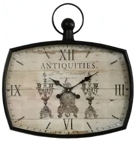 Vintage XXL kovové nástenné hodiny "Antiquities" 69x70 cm