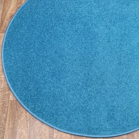 AladinWorld Expres, Kusový koberec Eton tyrkys kruh, 200x200 (priemer) kruh, modrá, obývacia izba