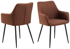 VERA Terakota (textília Basel 44) - MODERNÉ ČALÚNENÉ KABÍNKOVÉ STOLIČKY DO OBÝVAČKY/JEDÁLNE LOFT