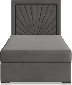 Čalúnená posteľ VICENZA Velvet 90×200 cm sivá