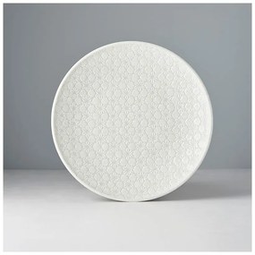 Biely keramický tanier Mij Star, ø 25 cm