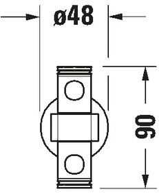 Duravit 99221000 - Nástenný vešiak na uteráky D-CODE 44,7 cm lesklý chróm