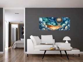 Obraz - Lietať nočnou oblohou (120x50 cm)