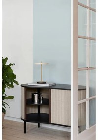 Hnedá nízka komoda v dekore duba s posuvnými dverami 100x67 cm Audacious – UMAGE