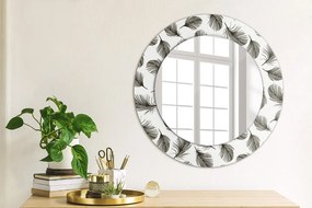 Okrúhle ozdobné zrkadlo Perie fi 50 cm