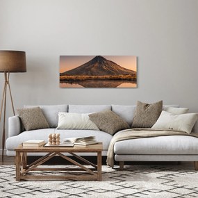 Obraz odrazu hory Taranaki, Nový Zéland (120x50 cm)