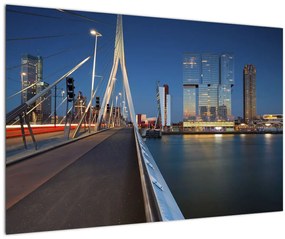 Obraz - Súmrak v Rotterdame, Holandsko (90x60 cm)