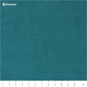 Tyrkysovomodrá zamatová rozkladacia rohová pohovka Miuform Stylish Stan L, ľavý roh