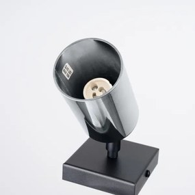 Sollux SL.1366 - Nástenné bodové svietidlo WINX 1xGU10/10W/230V čierna/chróm