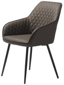 Dizajnová stolička Dana tmavohnedá koženka