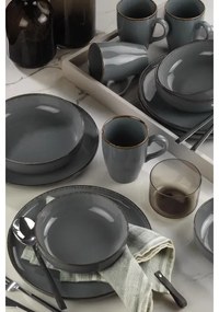 Jedálenská súprava 16 ks sivá/porcelán