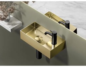 Sapho - Závesné umývadlo AURUM 36,5x18 cm matné zlaté