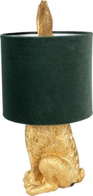 Gold & Green RABBIT Easter lampa