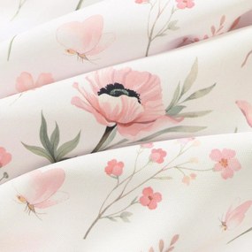 Goldea oválny teflónový obrus - ružové kvietky 140 x 220 cm