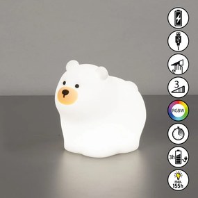 Krémovobiele detské nočné svietidlo Knut – Fischer &amp; Honsel