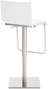 Barová stolička Limon nerez - Biela