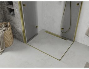 Mexen Lima Duo, sprchový kút 100 (dvere) x 90 (dvere) cm, 6mm číre sklo, zlatý profil, 856-100-090-50-00-02