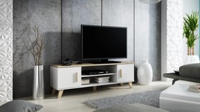 Cama TV stolík Lotus - biela, 160 cm