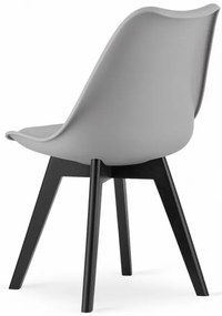 Set dvoch jedálenských stoličiek MARK sivý - čierne nohy (2 ks)