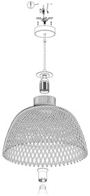 Eglo 43285 - Luster na lanku AUSNBY 1xE27/40W/230V