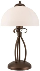 RUEL Klasická stolová lampa ADUCO, 1xE27, 60W, hnedá patina