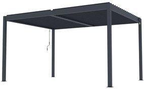 ZÁHRADNÉ KOMBO bioklimatická pergola s lamelami BestBerg BBP-12G + záhradný jedálenský set 6+1 BestBerg BBGF-53B