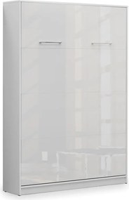 Sklápacia posteľ Basic vertikálna - 140x200 cm - biely lesk