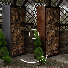 Stora Záhradný drevník 180 x 90 x 40 cm, corten CORGARDEN 1034