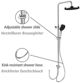 Sprchový set z nerezovej ocele v lesklej striebornej farbe 120 cm Soft Water – Wenko