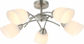Prisadený luster DONNA 5xE27/60W/230V nikel
