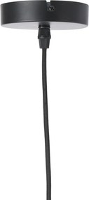 Čierne ratanové svetlo Paloma s výpletom - Ø 40 * 3cm / E27