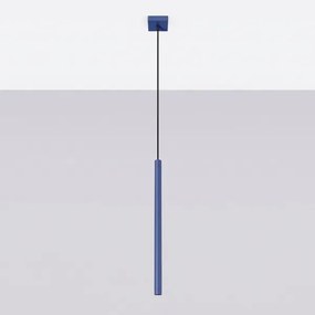 Sollux SL.2125 - Závesné svietidlo PASTELO na lanku 1xG9/8W/230V modrá