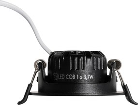 Zástenný bodový reflektor čierny výkyvný 6,5 cm vrátane LED IP54 Ultra Slim - Pupil