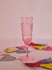 rice Pohár na šampanské Acrylic Swirly Embossed Pink