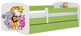 Detská Posteľ. Babydreams+Sz+M Zelená 70x140 Zoo