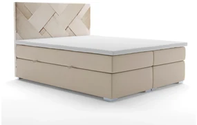 Manželská posteľ Boxspring 180 cm Melo (béžová) (s úložným priestorom). Vlastná spoľahlivá doprava až k Vám domov. 1020235
