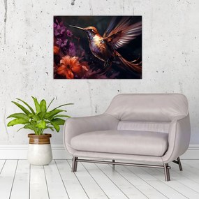 Sklenený obraz - Kolibrík (70x50 cm)