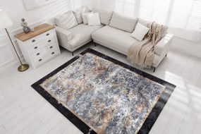 MIRO 51328.804 umývací koberec Abstracțiune protišmykový - šedá / zlato Veľkosť: 120x170 cm