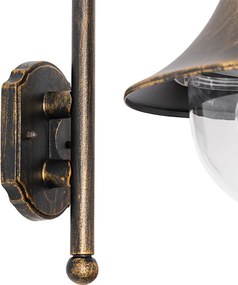 Klasická vonkajšia nástenná lampa starožitné zlato IP44 - Daphne