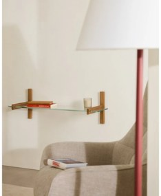 Sklenený modulárny policový systém v prírodnej farbe 90x28x30,5 cm Sitra – Kave Home