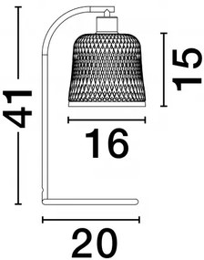 LED prírodno-čierna stolná lampa Intra