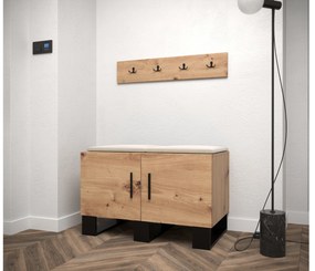 Predsieňová zostava Amanda 21 (dub artisan + béžová). Vlastná spoľahlivá doprava až k Vám domov. 1086037