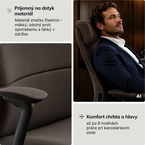 Kreslo kancelárske čalúnené riaditeľské hnedé: COMMAND