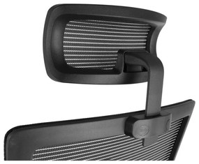 Kancelárska ergonomická stolička Neoseat NOVELO — sieť / látka, čierna, nosnosť 150 kg