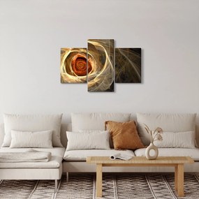 Obraz - Abstraktné ruže v ohnivých farbách (90x60 cm)