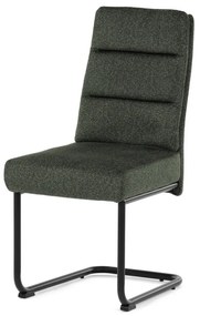 Jídelní židle, zelená, jemně hrubá látka, DCL-P3107 GRN2