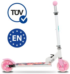 Kidwell Skladacia detská kolobežka SKIPO Floral WXM s LED kolesami ABEC-7 prw-00144384