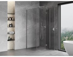 Mexen, Mexen Mist H T sklopný sprchový kút pravý 85 x 85 cm, priehľadný, chróm - 8A5T-085-085-01-00-P