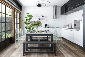 Toolight - LED stropné svietidlo + diaľkové ovládanie APP802-C, čierna, OSW-09751